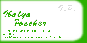 ibolya poscher business card